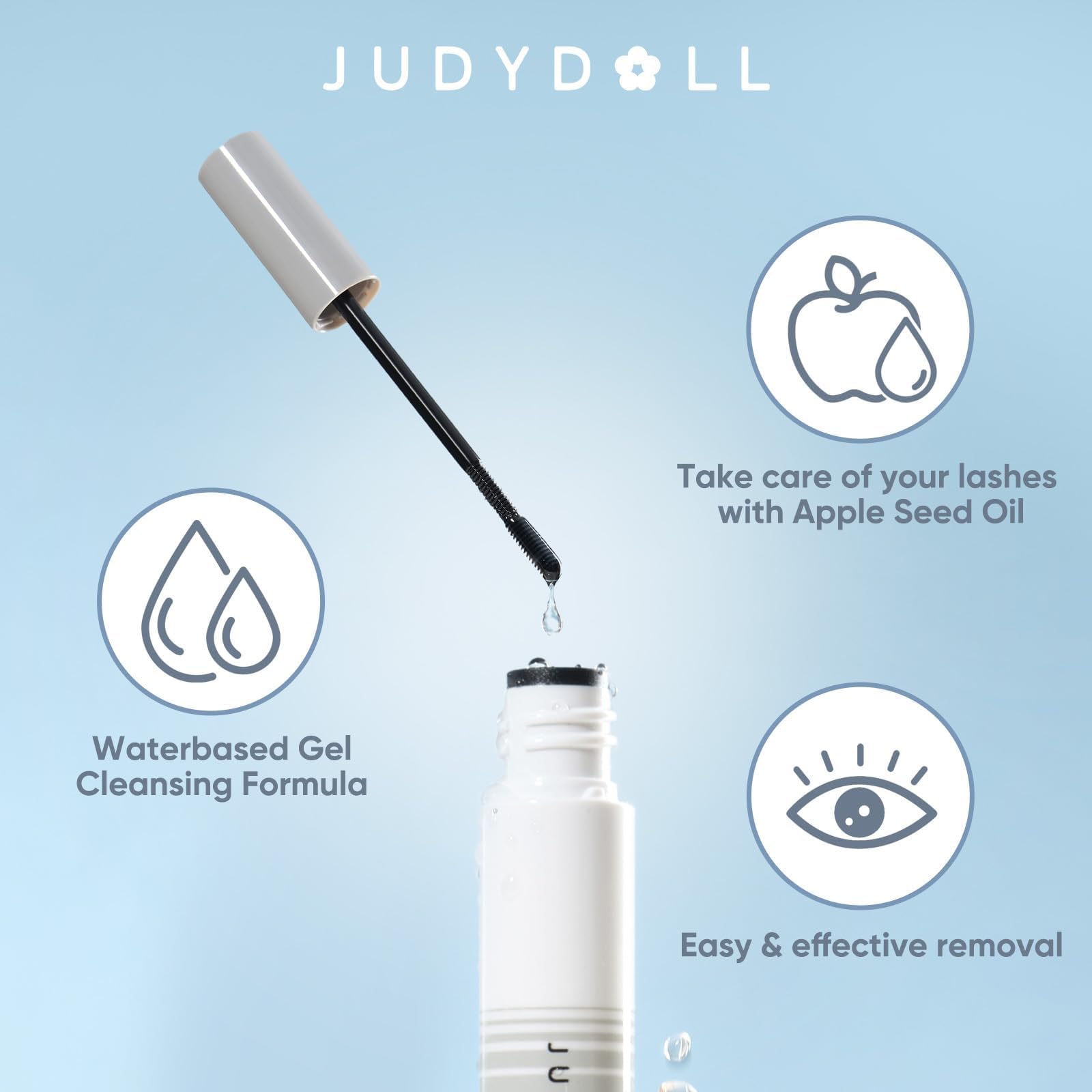 Gel desmaquillante de JUDYDOLL, disuelve maquillaje resistente con efecto refrescante