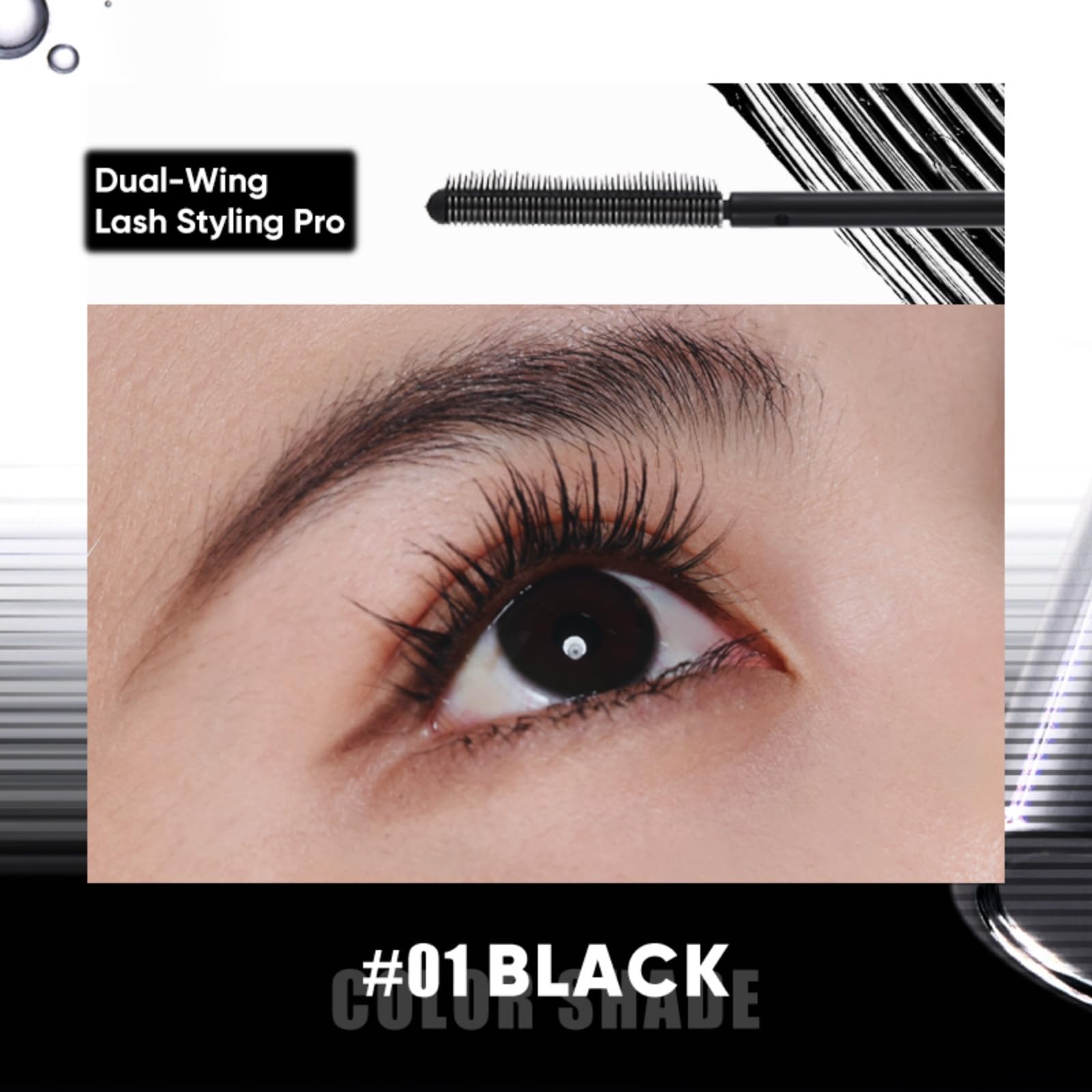 Judydoll Mascara aplicador dual: rizo y separación en un solo movimiento