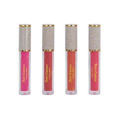 Logo y detalles brillantes de Juicy Couture destacan un producto de lujo.