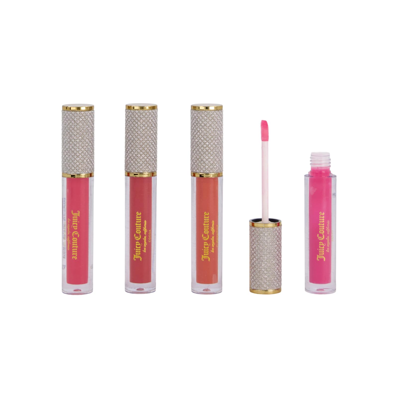 Textura hidratante de Juicy Couture deja labios suaves durante todo el día.