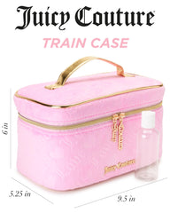 Trousse maquillage Juicy Couture compacte et rose, pratique en voyage