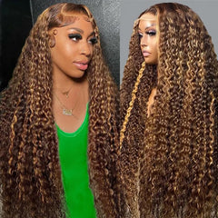 Peluca Jukabe Rubio Miel con frontal encaje 13x6 para aspecto natural