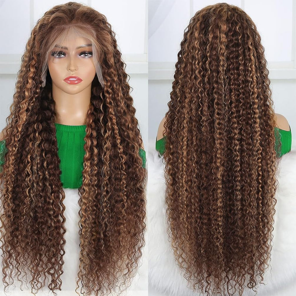 Peluca Jukabe con frontal encaje y línea de cabello predespuntada para aspecto realista