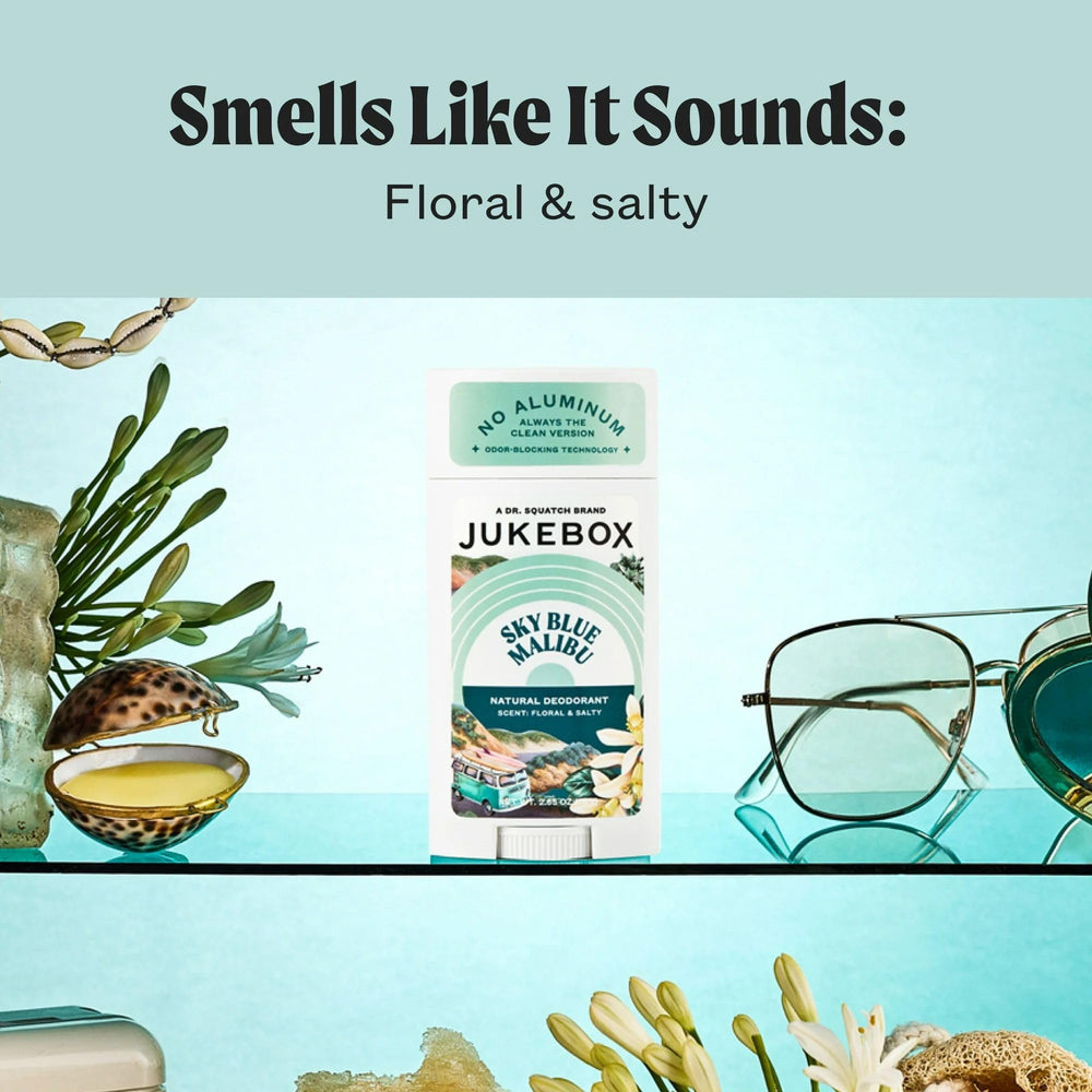 JUKEBOX Desodorante natural para mujeres, ingredientes naturales certificados para el cuidado de la piel.