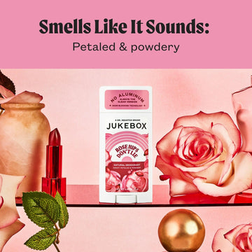 JUKEBOX desodorante natural para mujeres, cuidado de la piel, ingredientes nutritivos.