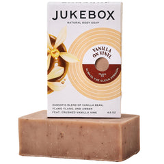 JUKEBOX jabon-barra-de-vinilo con vainilla para ducha fragante y suave