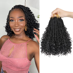 Julen Goddess Box Braids cabellos bohemios 8 pulgadas para un look suave y elegante