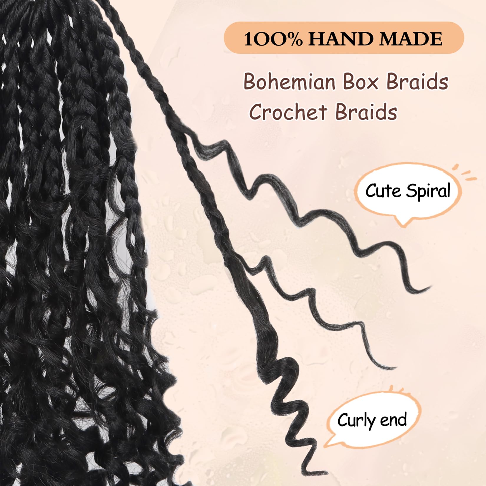 Julen Goddess Box Braids material sintético de alta calidad para textura suave