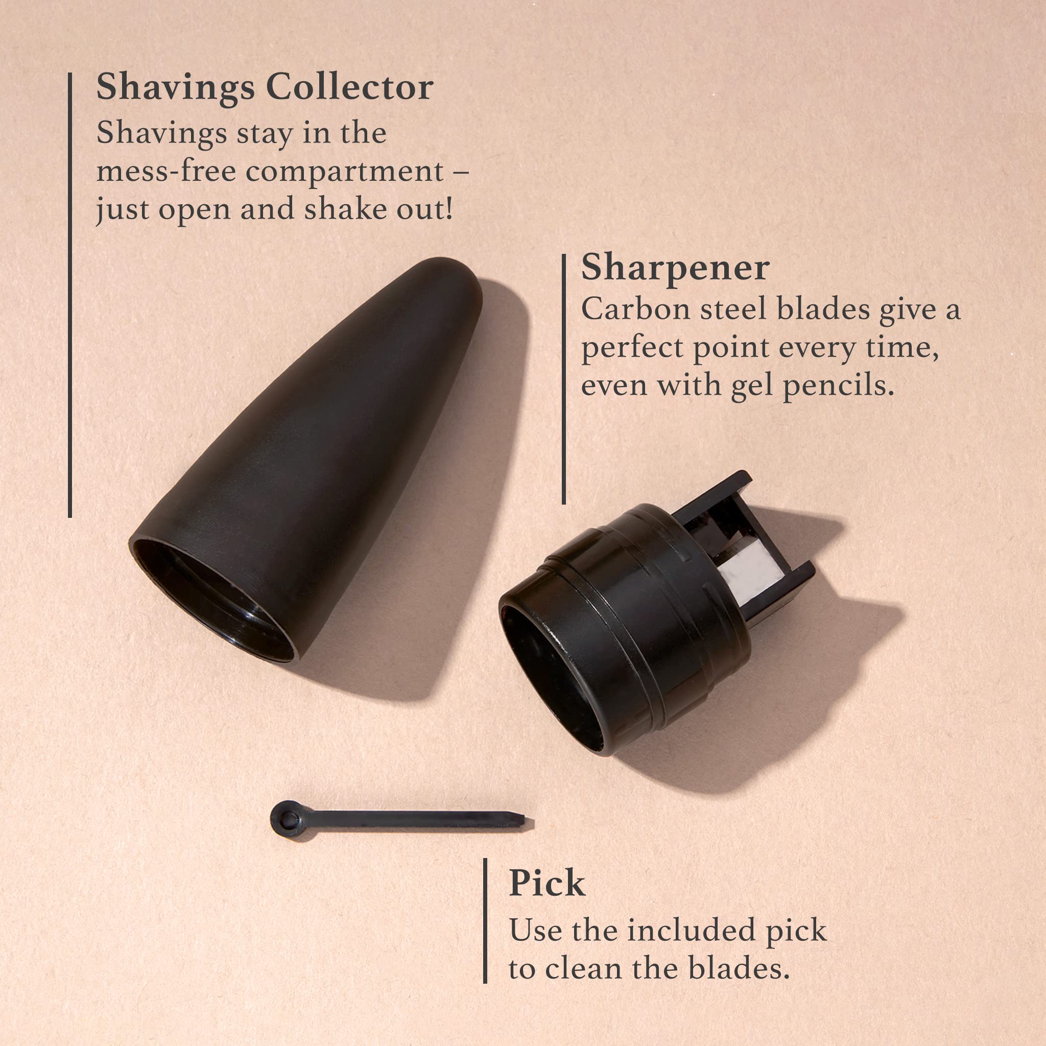 Julep afilador universal madera: compatible con lapices de madera para resultado limpio