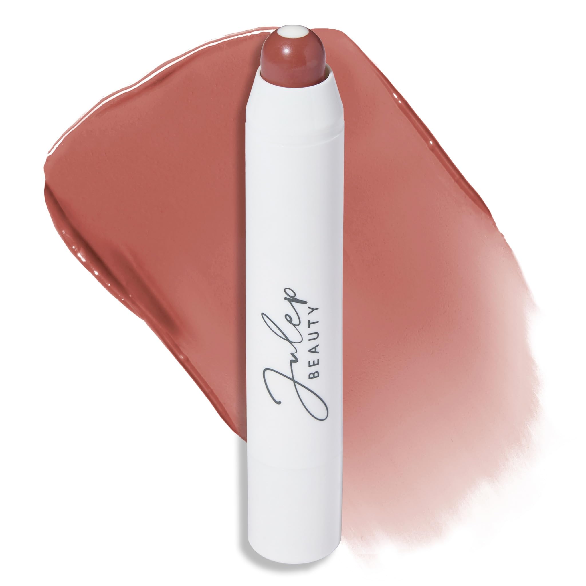 Julep bálsamo tinte 90s neutral en labios, hidratante y brillo suave.