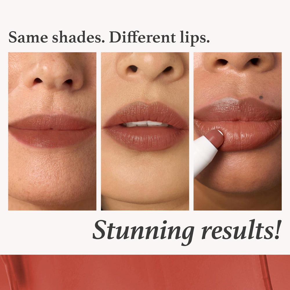 Color duradero gracias al bálsamo labial Julep para retoques.