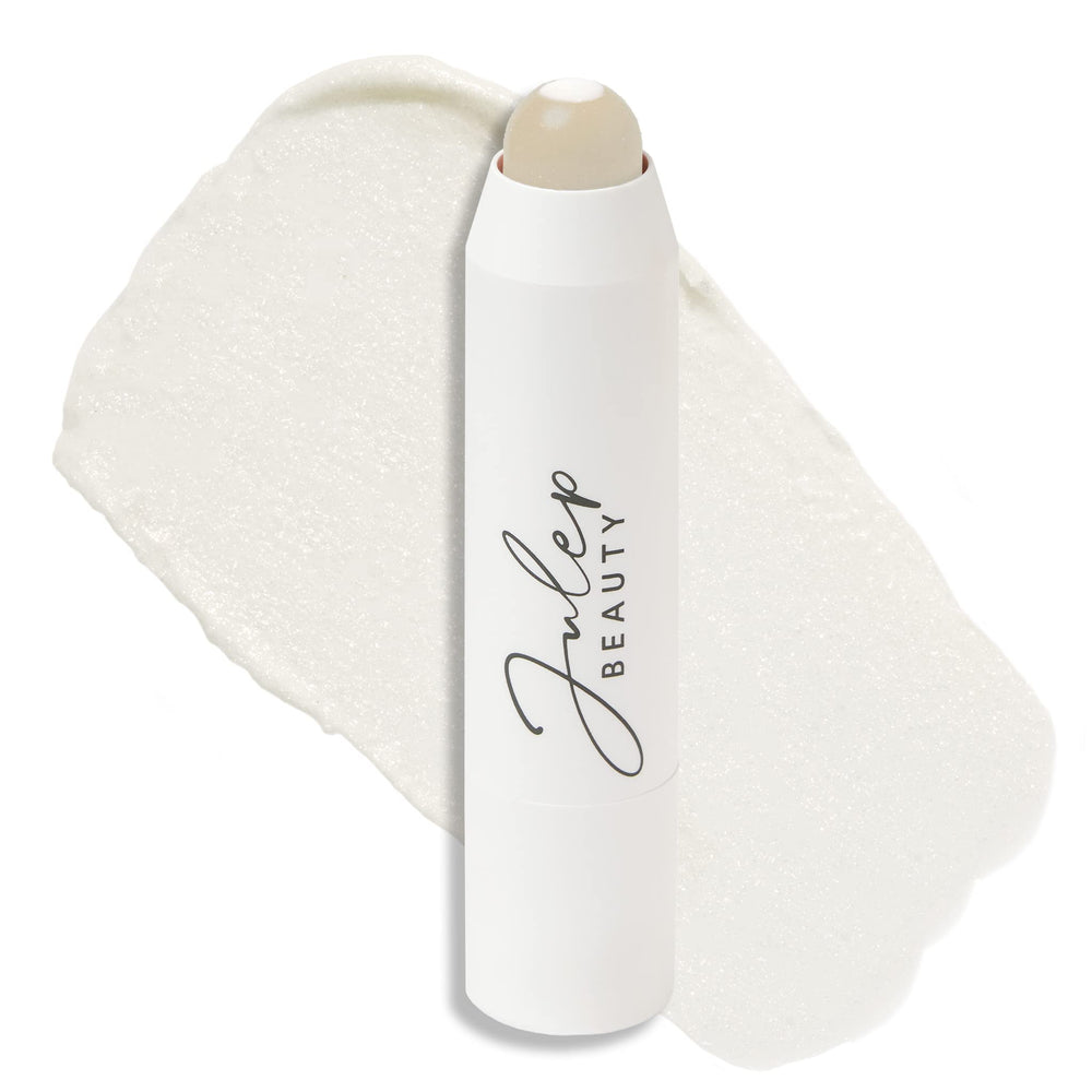 Bálsamo labial Julep tintado irisado para hidratación suave y color sutil.
