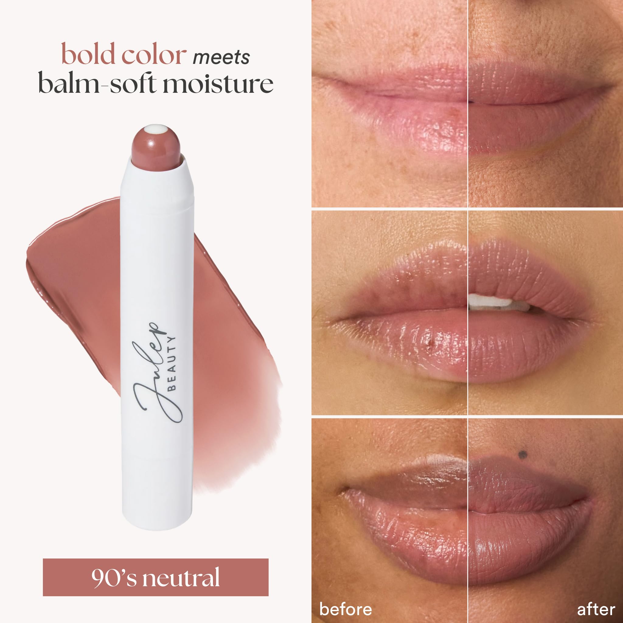 Acabado brillo natural de Julep para estilo suave y fresco.