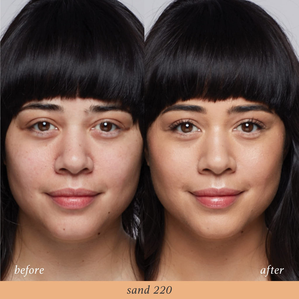 Julep Cushion Complexion con acabado demi-matte y cobertura natural visibles.