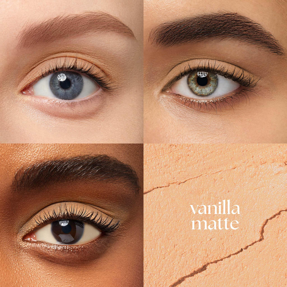 Julep Eyeshadow 101 Vanilla Matte crema a polvo: acabado duradero y resistente al pliegue.
