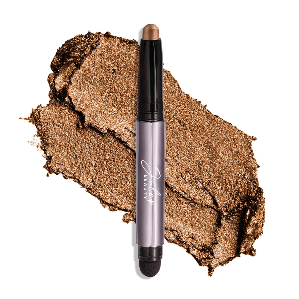 Sombra de ojos Julep 101 crema-polvo bronce brillante para un look duradero.