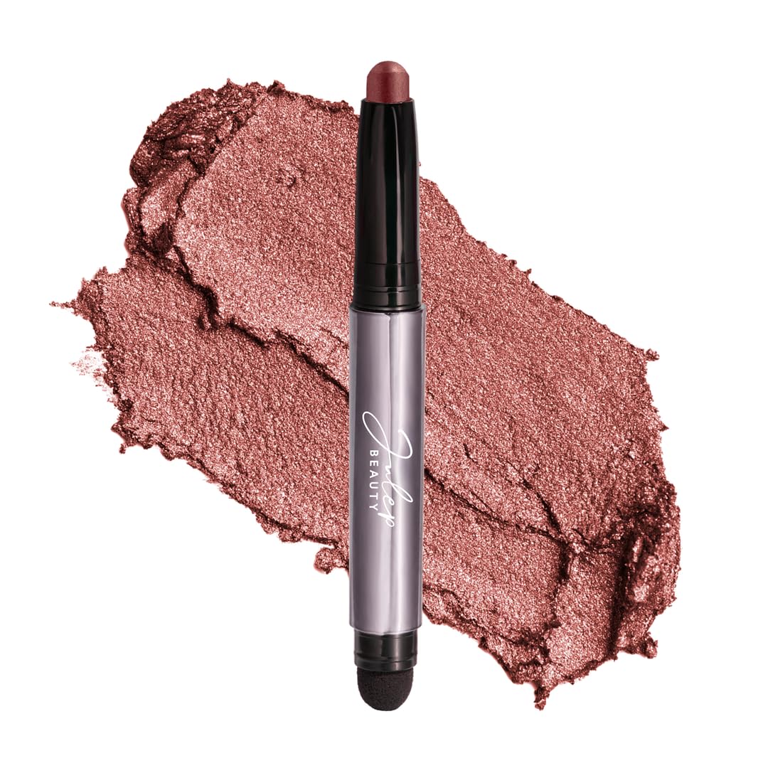 Sombra 101 de Julep crema-polvo rojo vino con brillo duradero.