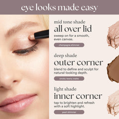 Sombra de ojos Julep 101 resistencia al agua para uso diario.