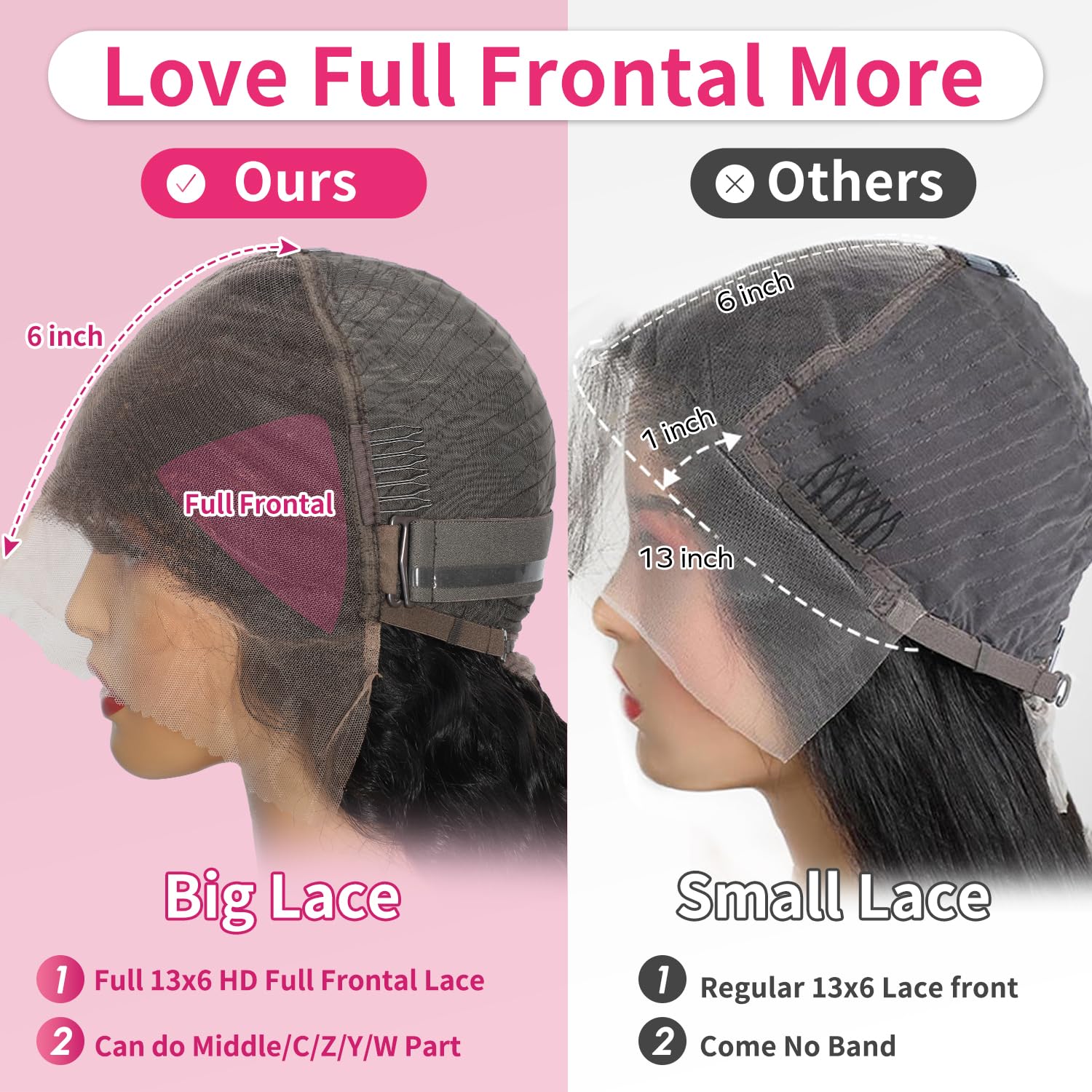 Peluca Jumida cap talla media ajustable de 22 a 22,5 pulgadas.