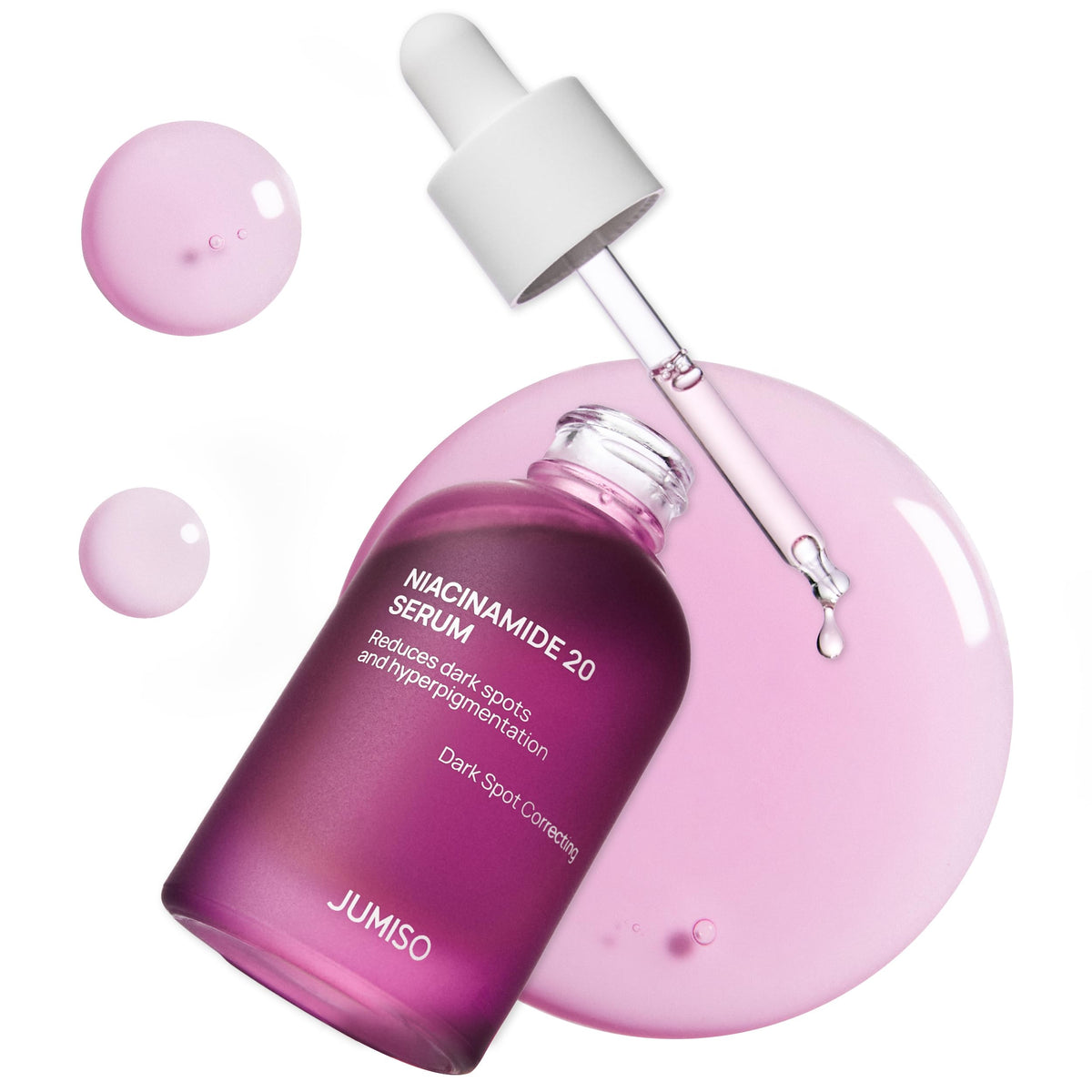 JUMISO Niacinamide 20% sérum pour teinte uniforme et éclat du teint.