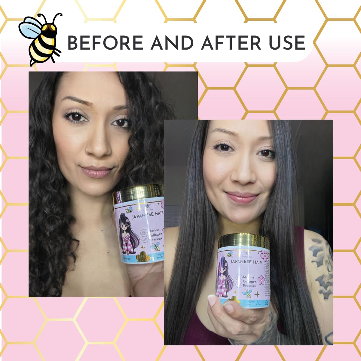 Jumybee BTX Hair Mask packaging highlights formaldehyde-free safe salon alternative.