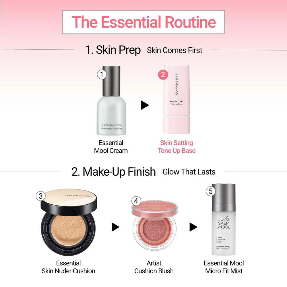 Aplicación suave de primer Jung Saem Mool prepara la piel para maquillaje