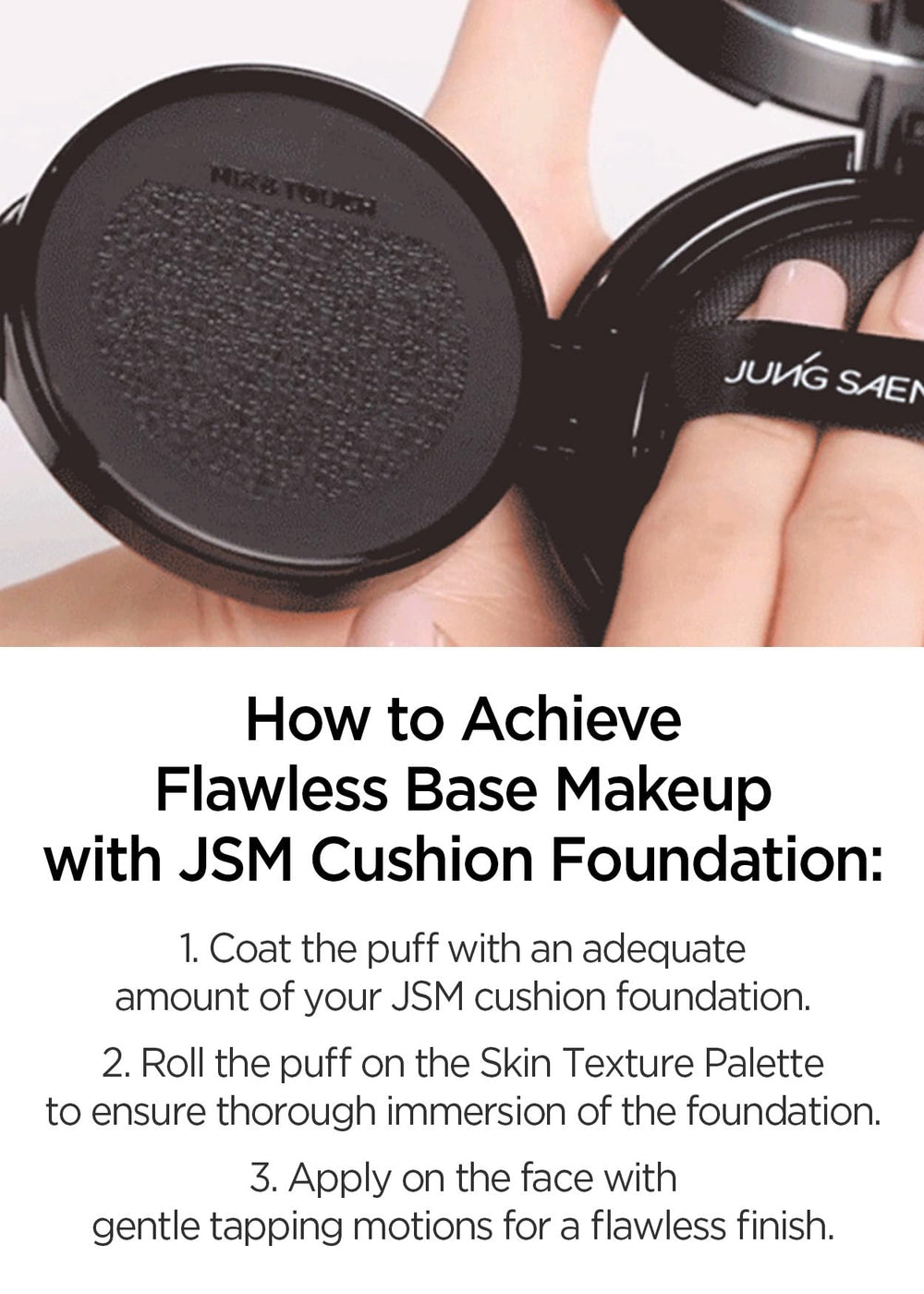 JUNG SAEM MOOL Cushion Puff empaque compacto para viaje.