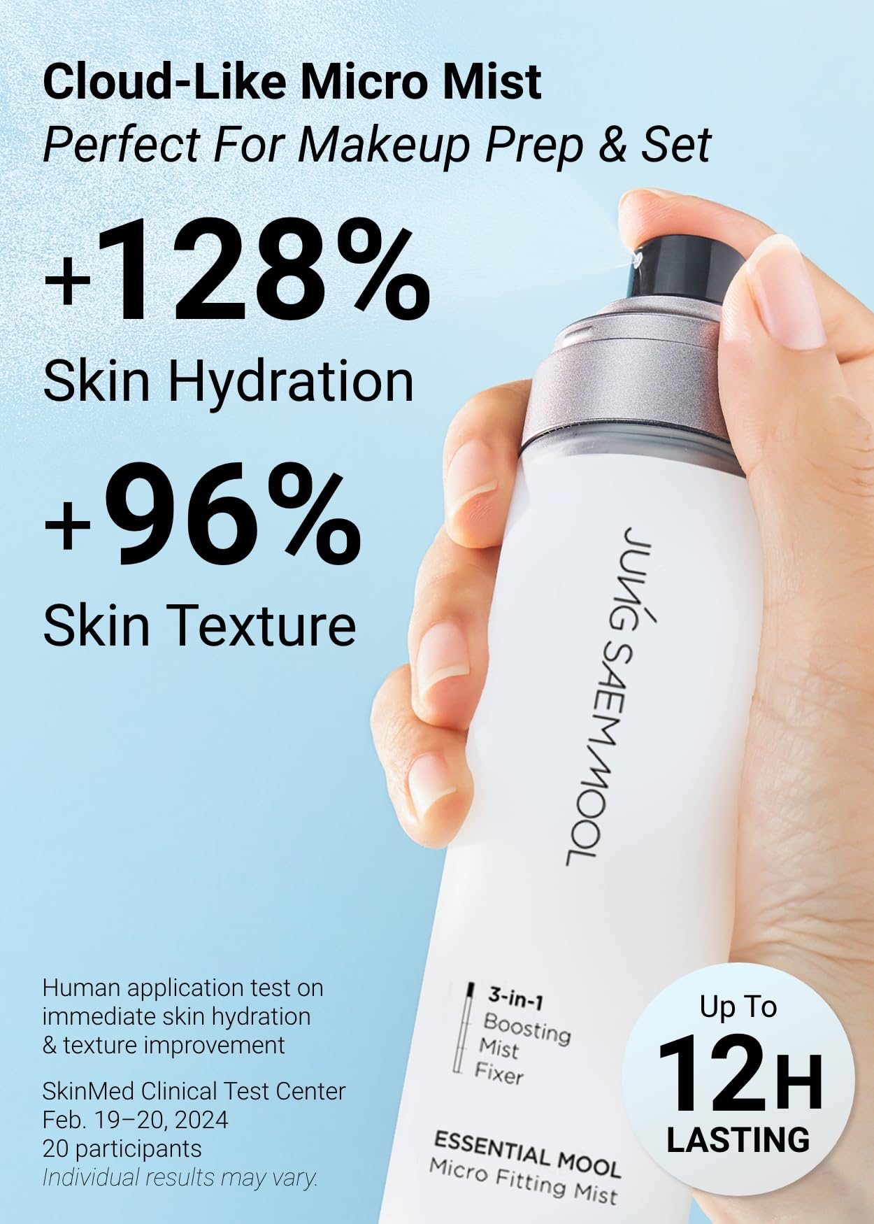 Agua termal 82% de Jung Saem Mool; hidratación y barrera suave para la piel.