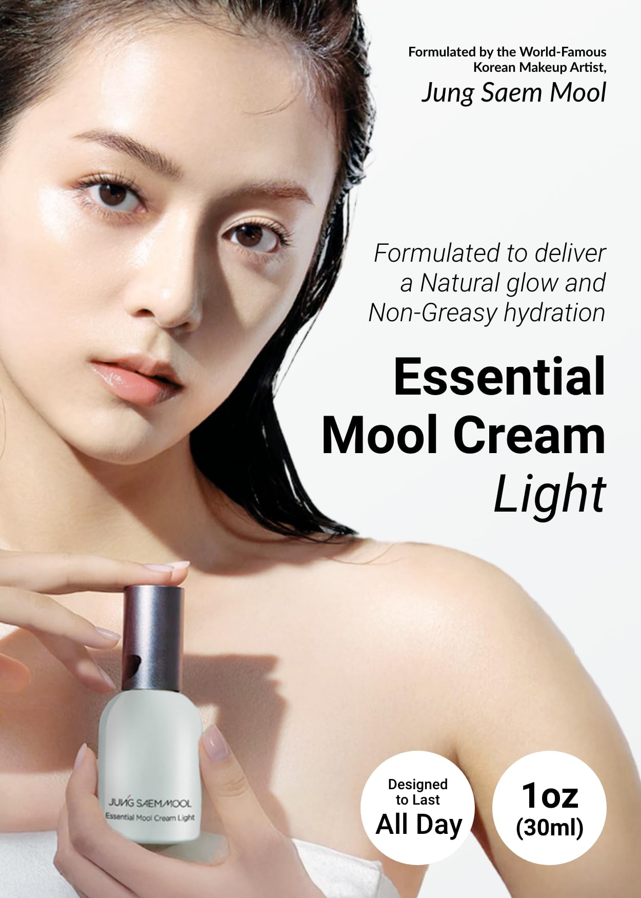 Jung Saem Mool Essential Mool Cream Light: ceramidas que fortalecen la barrera y calman la piel.