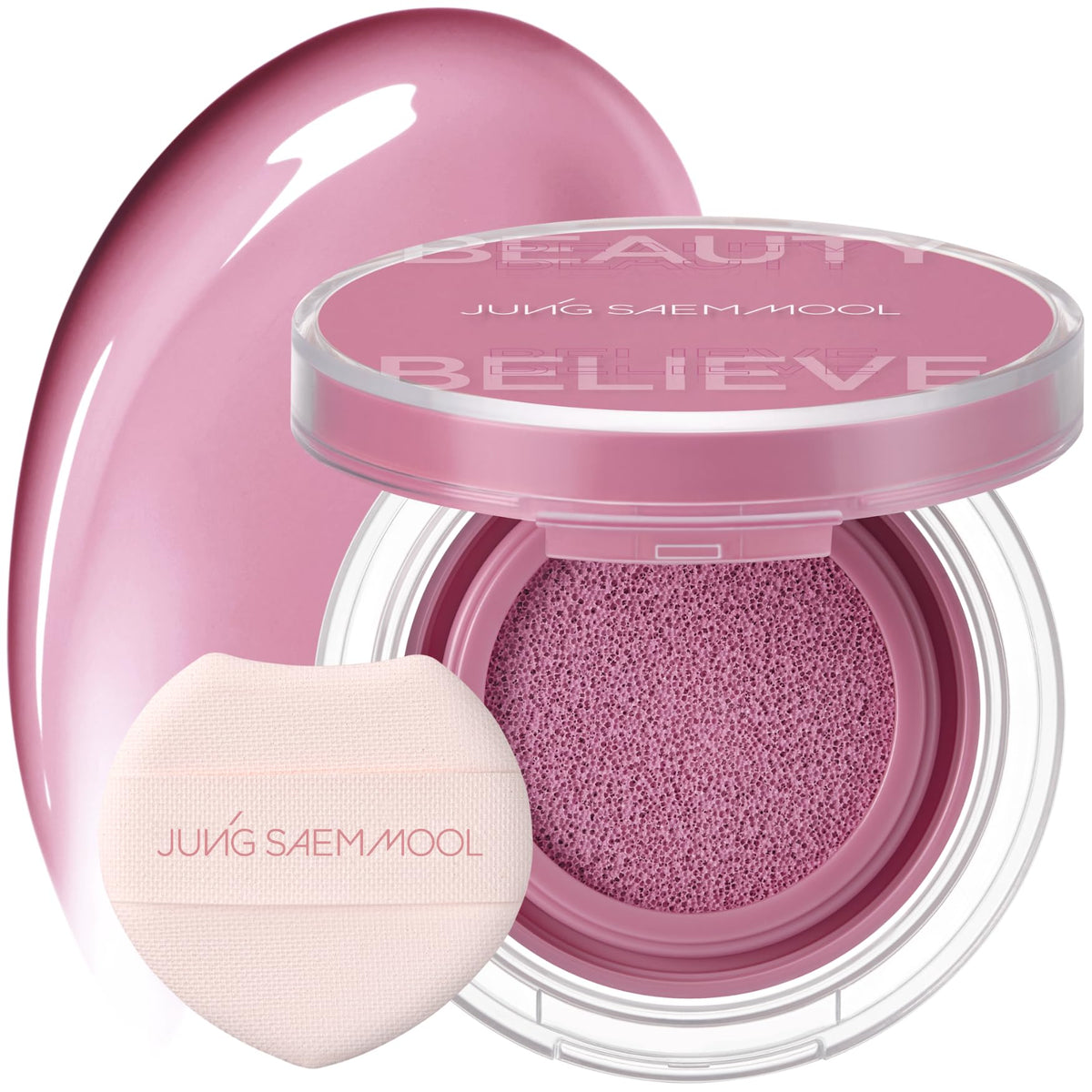 JUNG SAEM MOOL Artist Cushion Blush Blooming Pansy en empaque compacto para retoques en cualquier lugar
