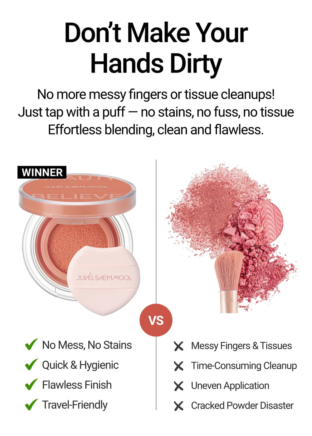 JUNGSAEMMOOL Artist Cushion Blush Plop Berry packaging and compact design