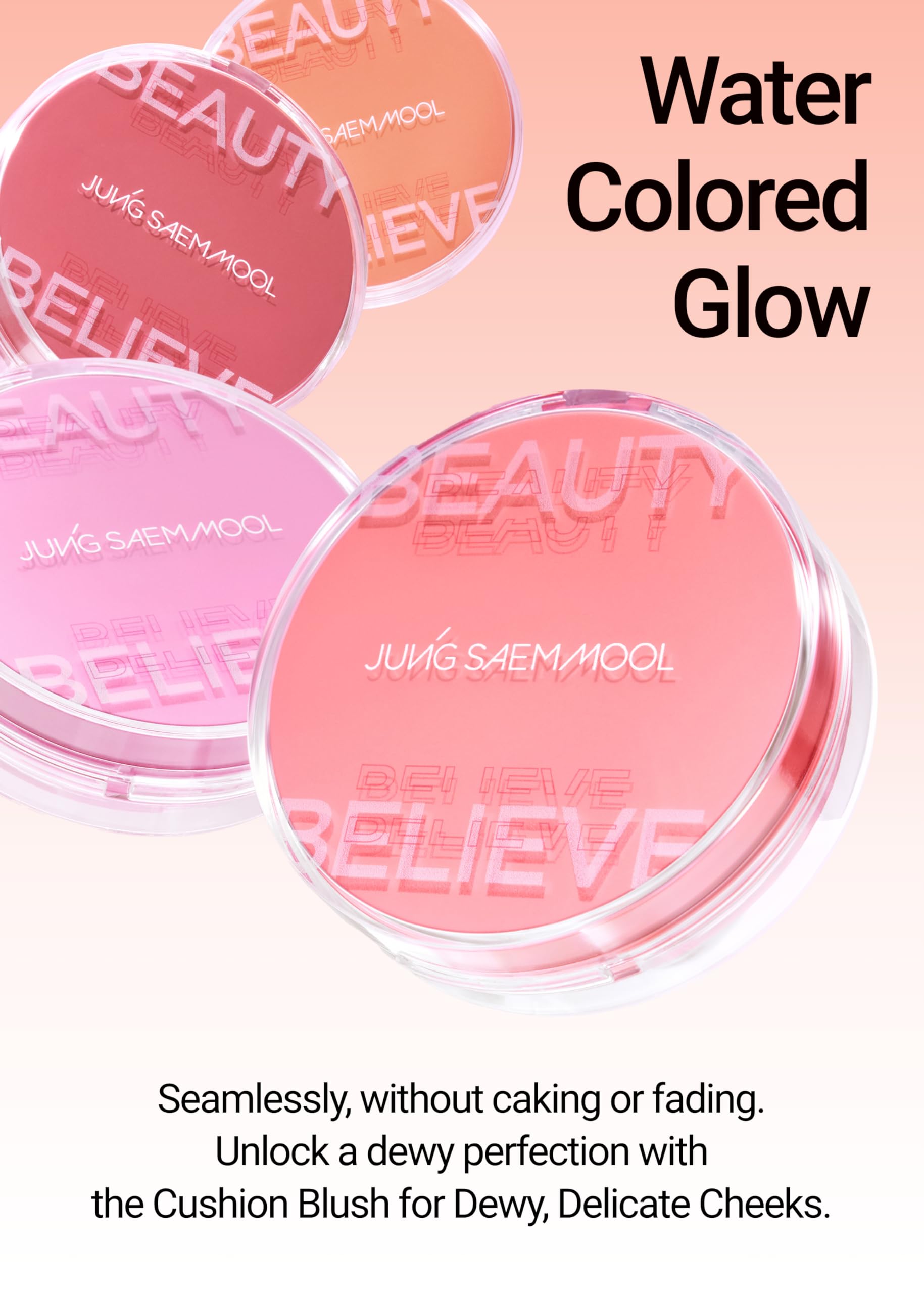 JUNGSAEMMOOL Artist Cushion Blush Plop Berry swatch on cheek for natural glow