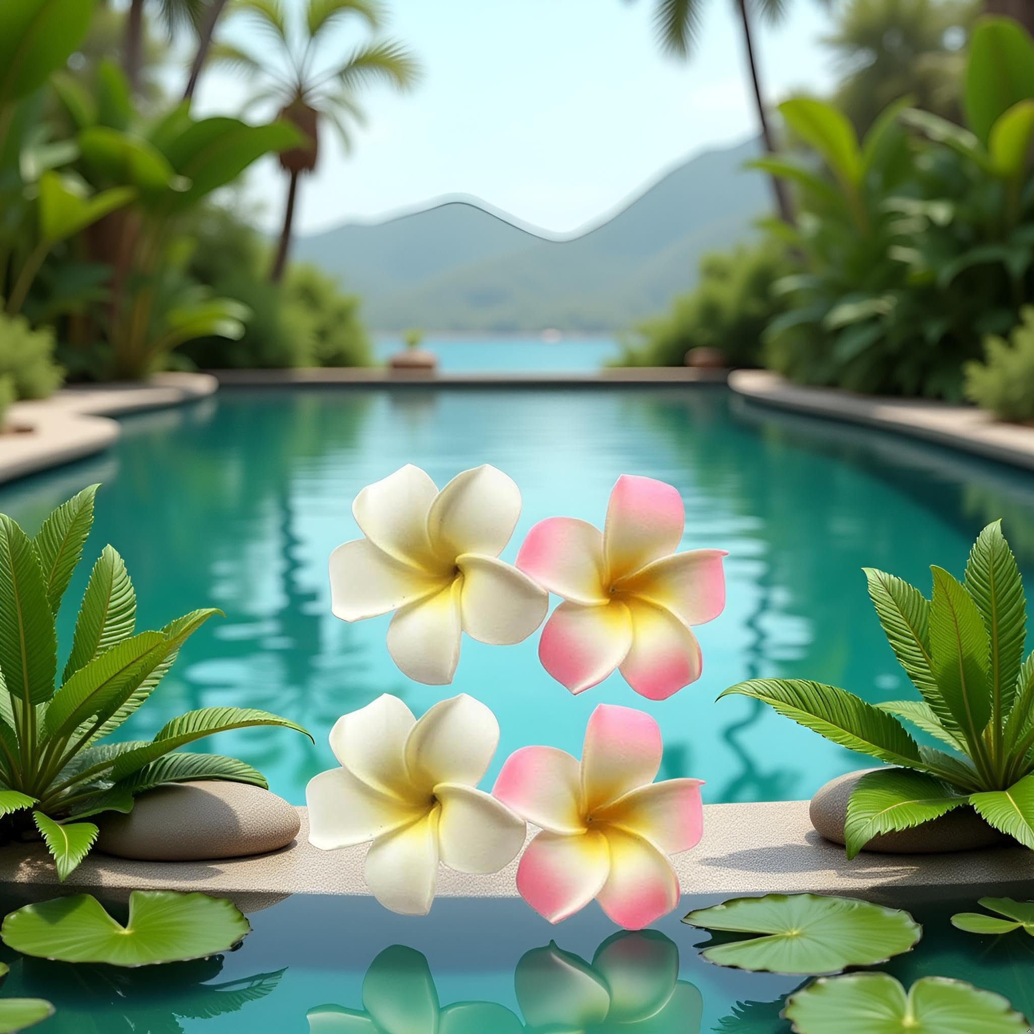 Juroicessry clip de flor plumeria para bodas y eventos.