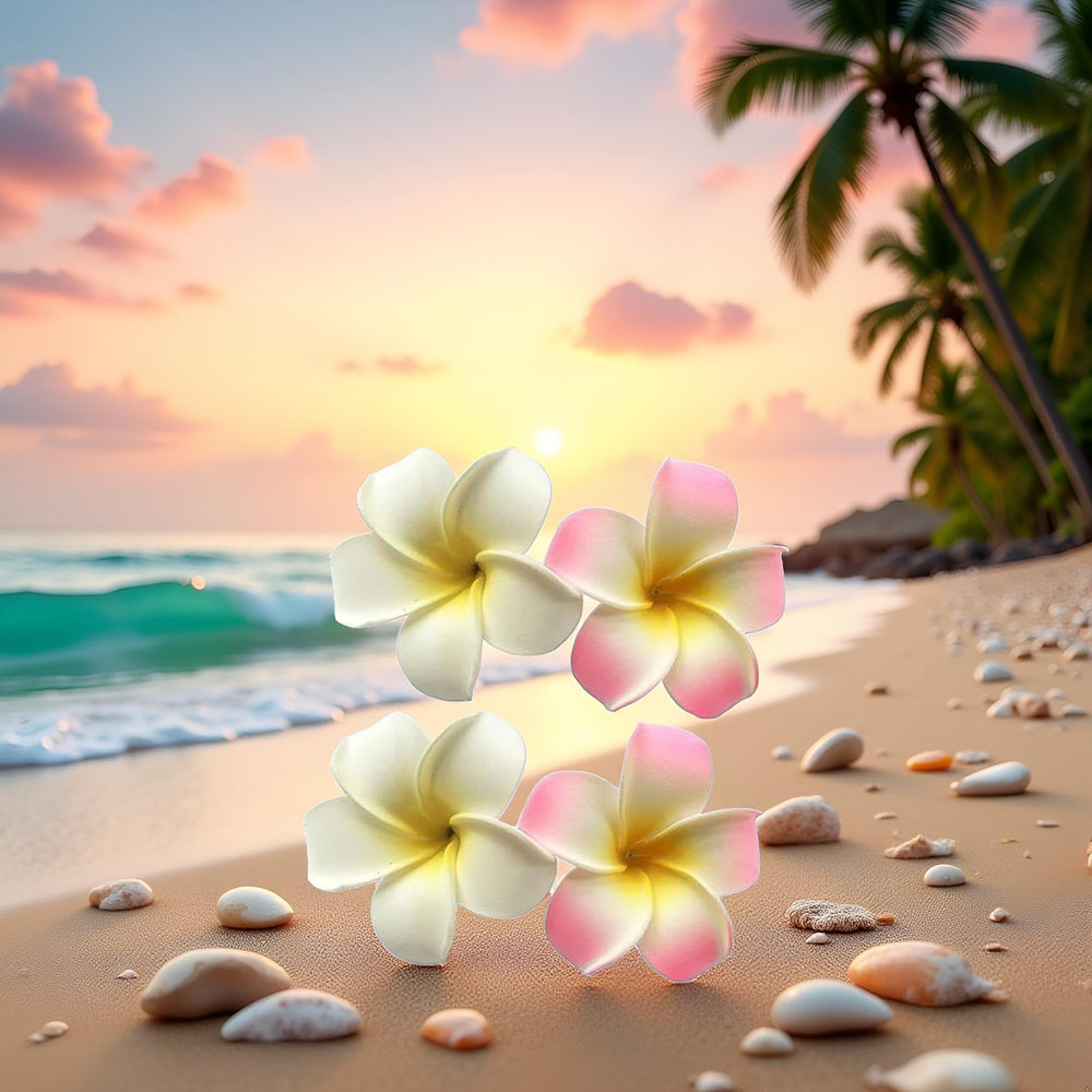 Juroicessry pin de cabello flor plumeria, ligero y duradero.