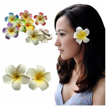 Juroicessry set de 4 clips de flores plumeria para compartir.