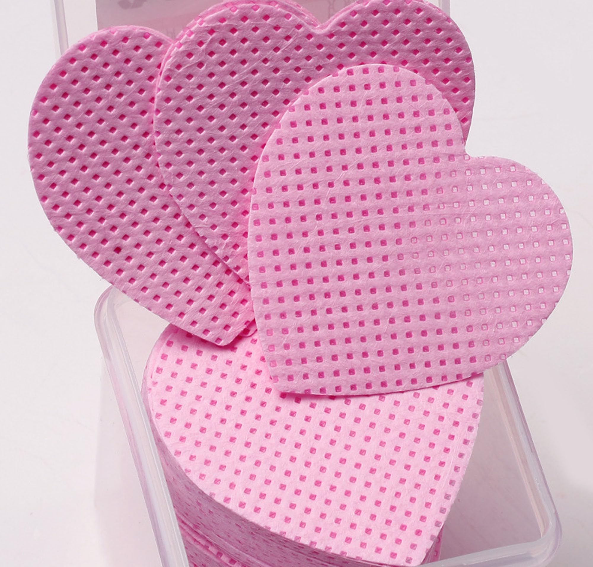 Toallitas Jusbuya para quitar esmalte y limpiar pegamento de pestañas, absorbentes.