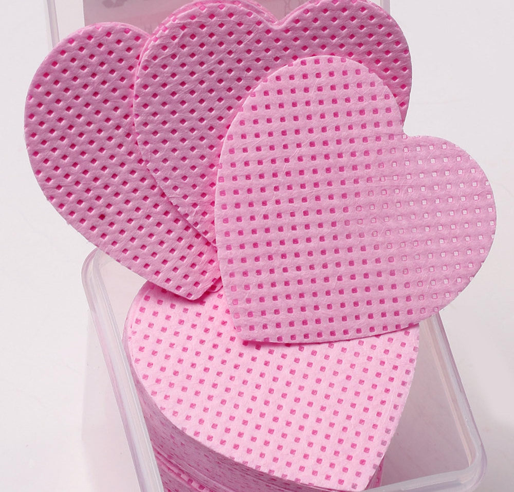 Toallitas Jusbuya para quitar esmalte y limpiar pegamento de pestañas, absorbentes.