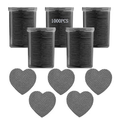 Jusbuya toallitas sin pelusa para uñas con forma de corazón, altas absorbentes y sin residuos.