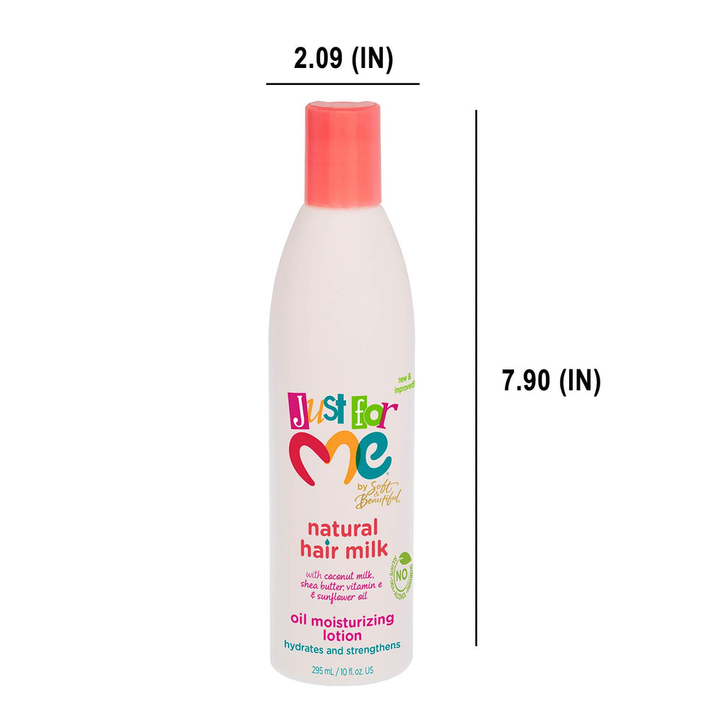 Just For Me Leche para Cabello Natural, aplicación suave facilita distribuir desde raíces.