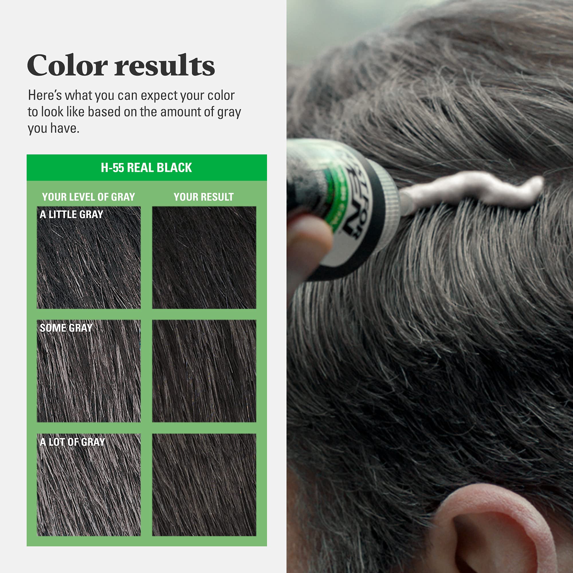 Just for Men Champú Coloración: aplicación en 5 minutos para resultados rápidos.