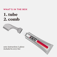 Just For Men Easy Comb-In Color, cobertura de canas uniforme y natural.