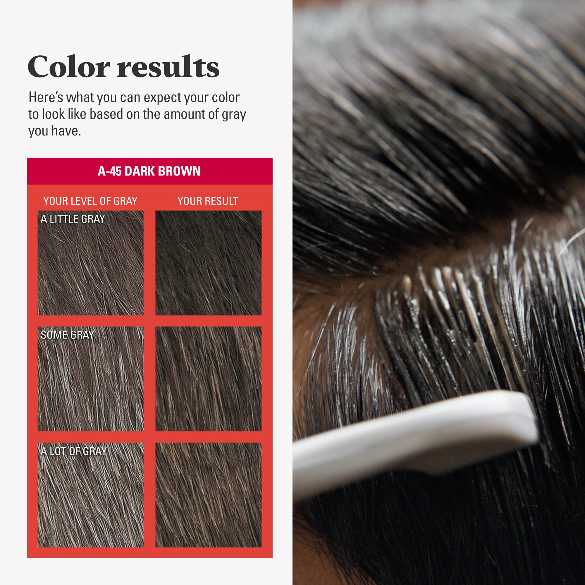 Just For Men Easy Comb-In Color, acabado natural para retoques puntuales.