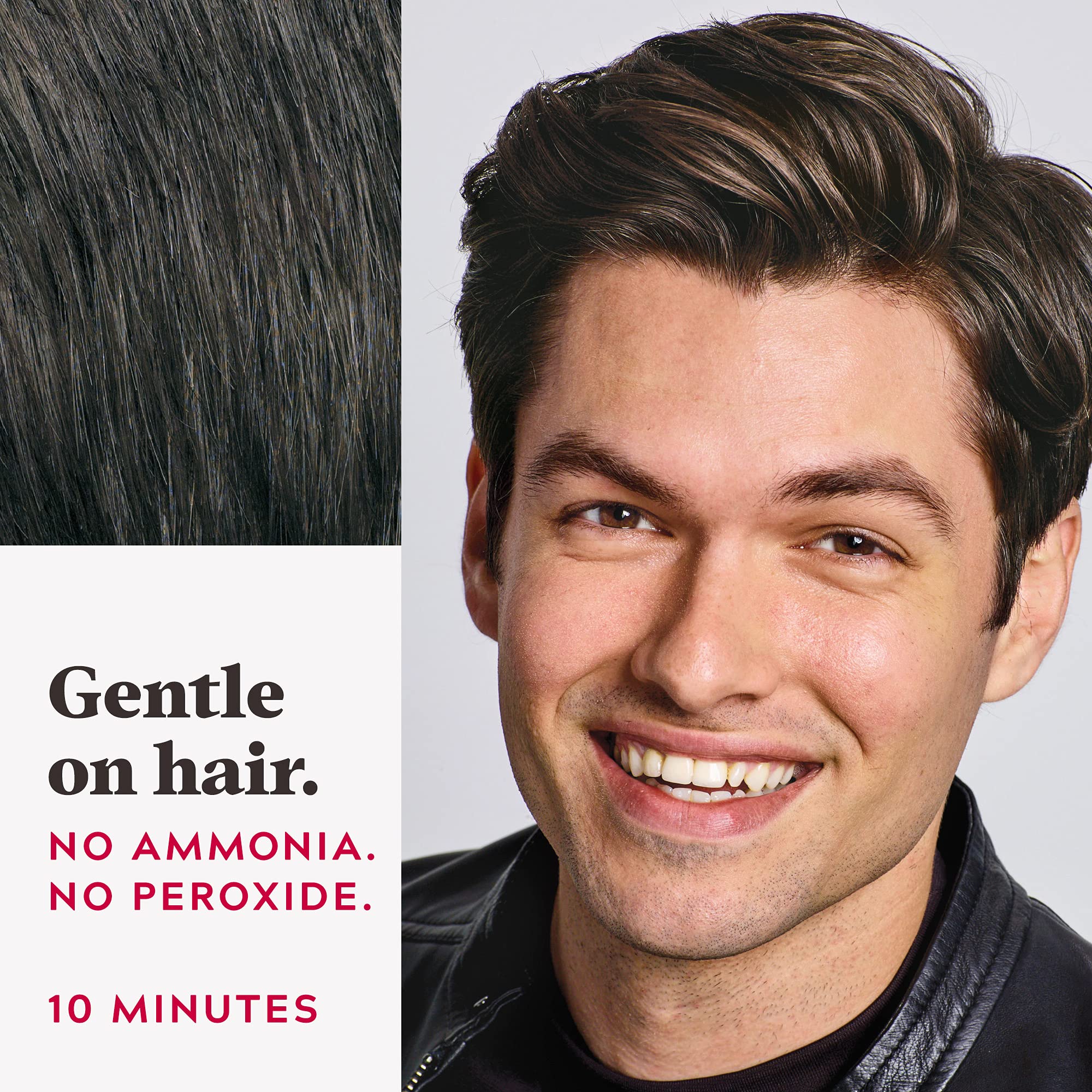 Just For Men Easy Comb-In Color color premezclado sin mezcla, uso sencillo.