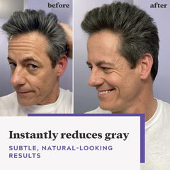 Just for Men Hair Color Touch of Gray tono Black-Gray ofrece un acabado uniforme y natural.