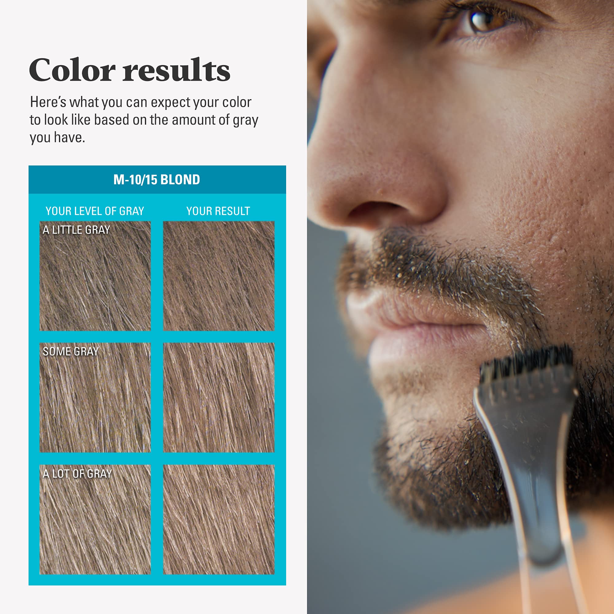 Con Just For Men Blond M-10/15, prueba un tono más claro primero.