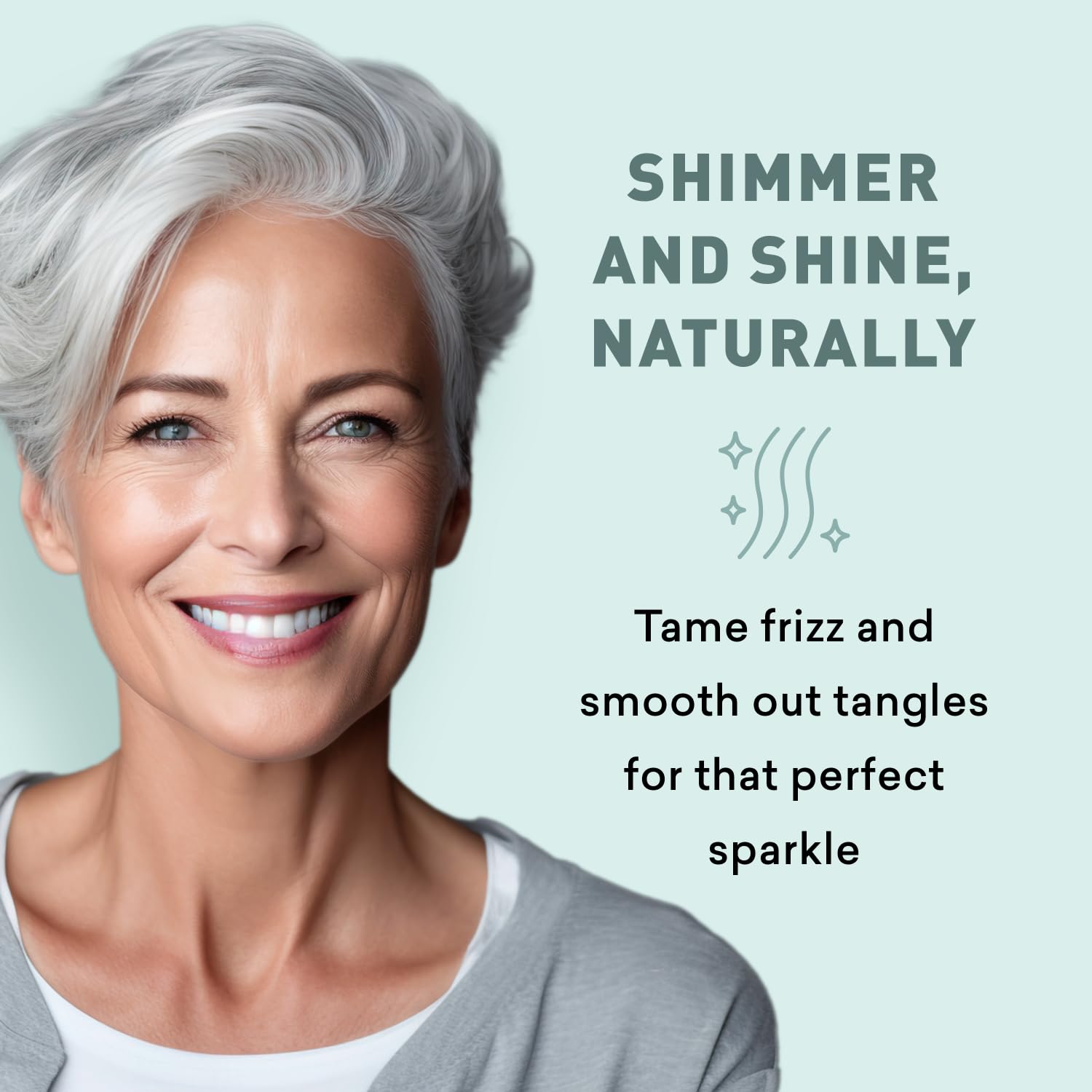 Aceite de frambuesa en acondicionador Just Nutritive para cabello gris, nutrición profunda
