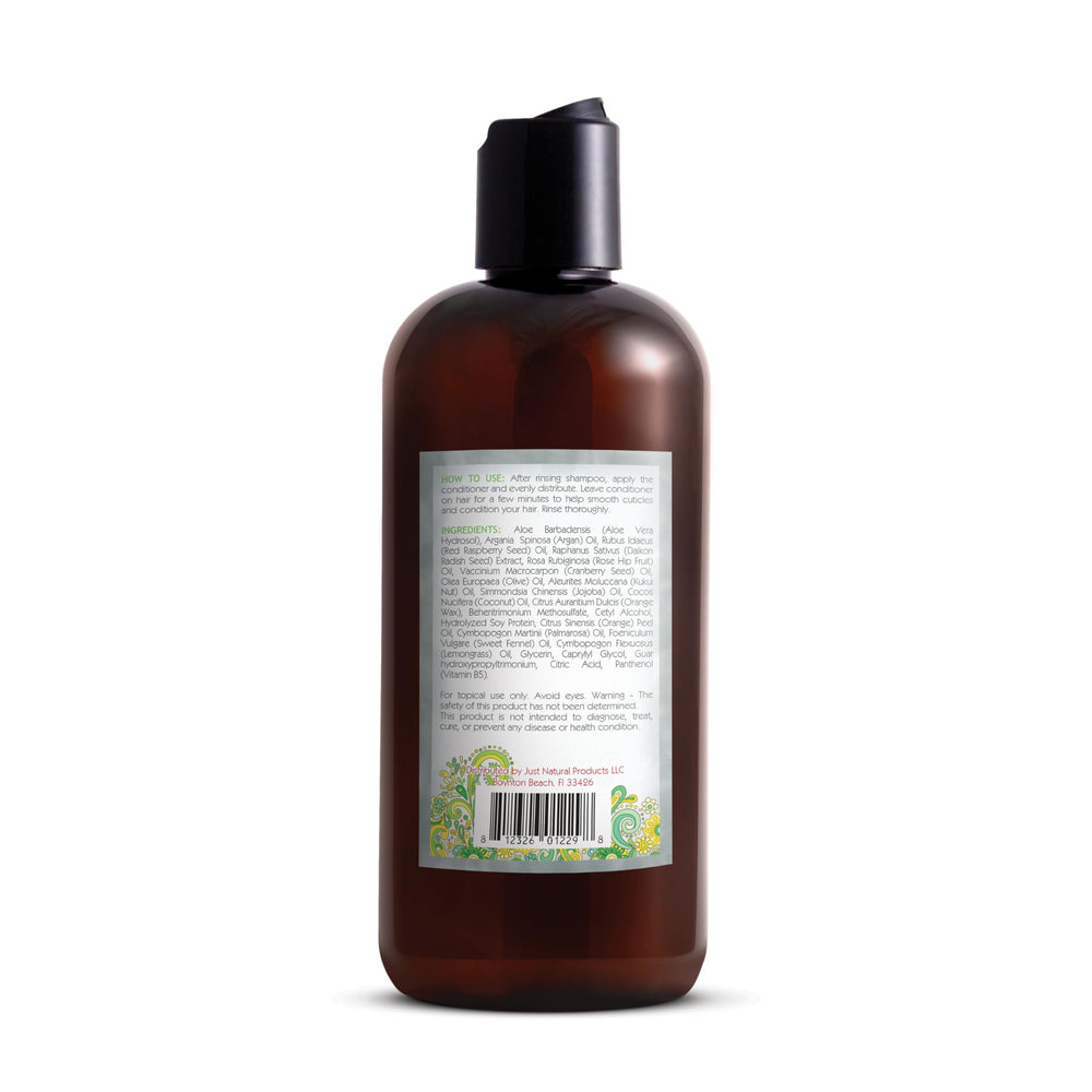 Detalle de textura suave del acondicionador para cabello gris Just Nutritive