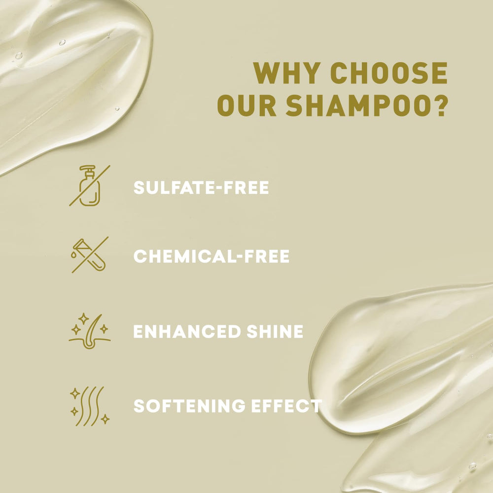 Just Nutritive Champú Rubio Aceites Esenciales aroma suave y cuidado nutritivo.