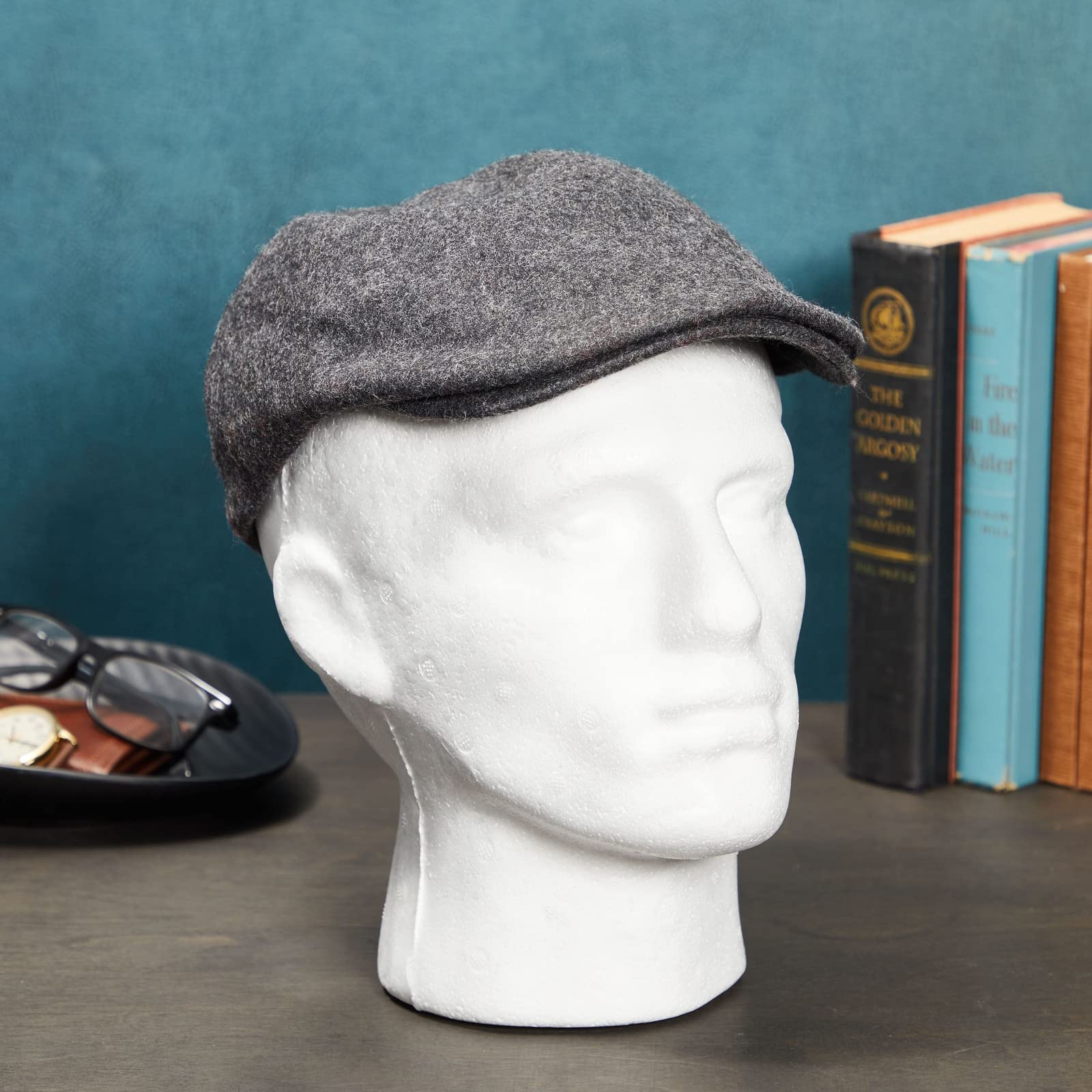 Cabeza Juvale de espuma para sombreros, ideal para mostrador de tienda.