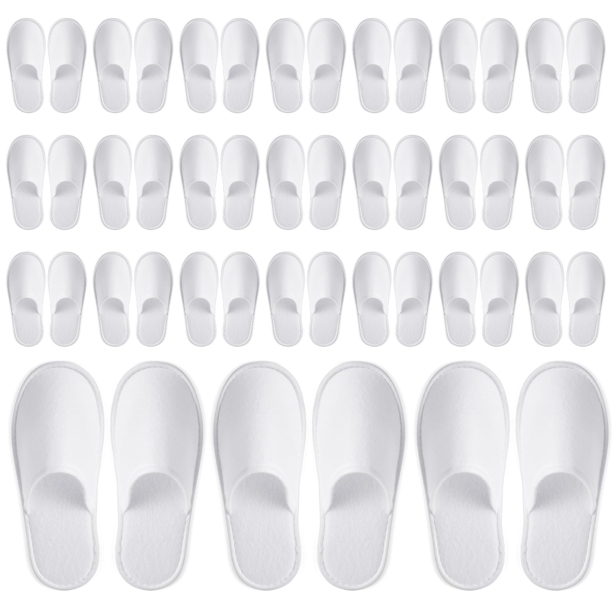 Pantuflas desechables Juvale con empaque individual, higiene garantizada para huéspedes